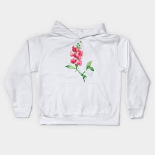 Everlasting Pea - Botanical Illustration Kids Hoodie